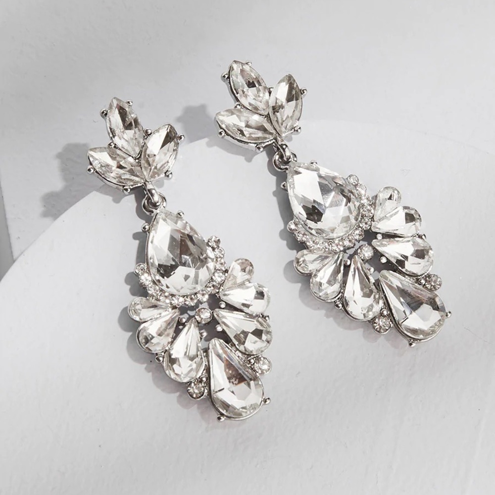 Olive + Piper Dakota Drops Statement Earrings Silver Tone